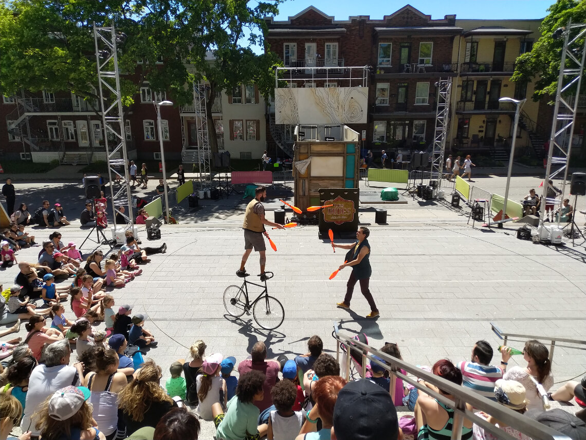 Le cirque à vélo avec les Dudes